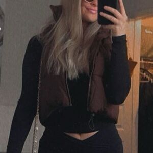 Stylish Women's Dark Brown Vest